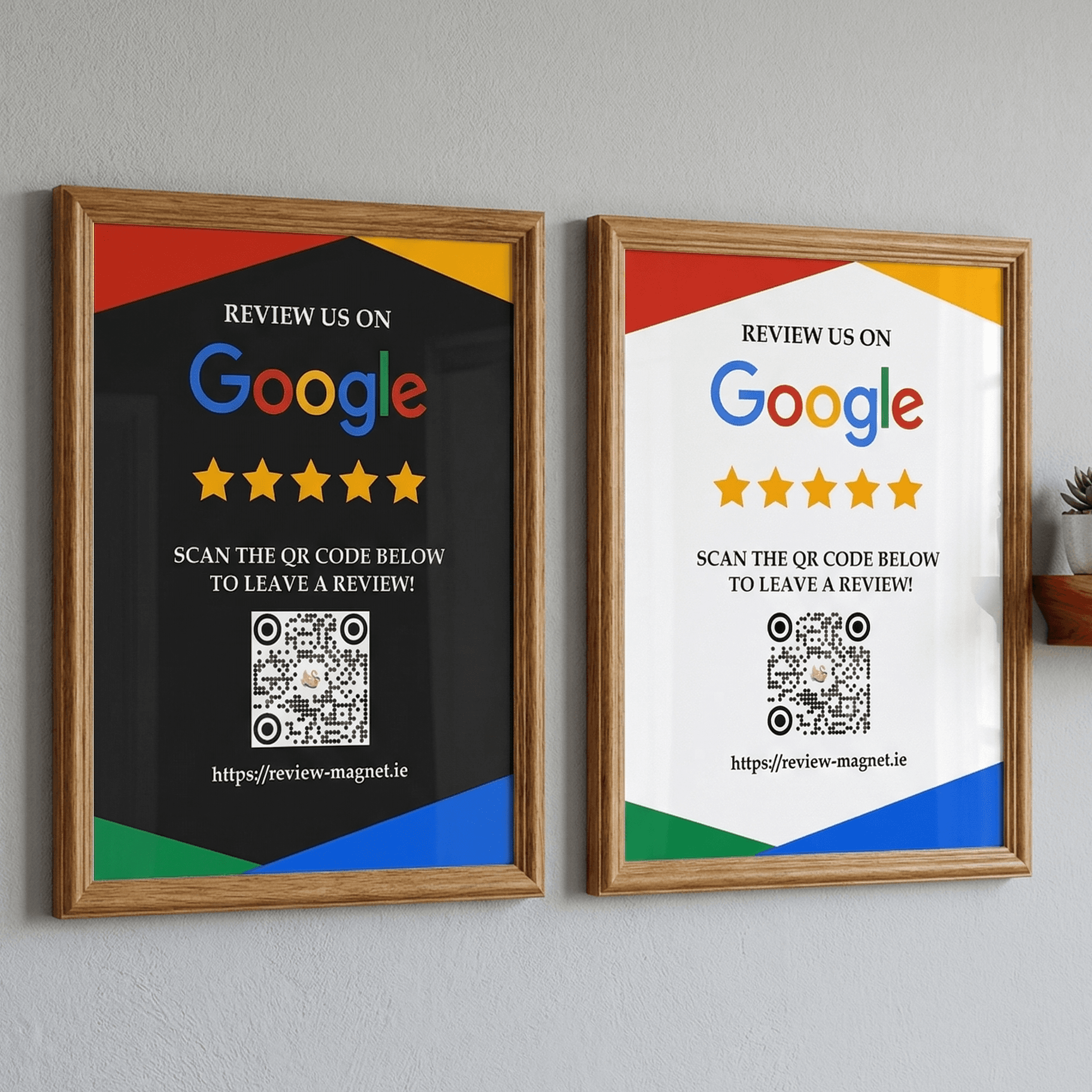 Laminated A4 Sign — Google Reviews (2 Sign)