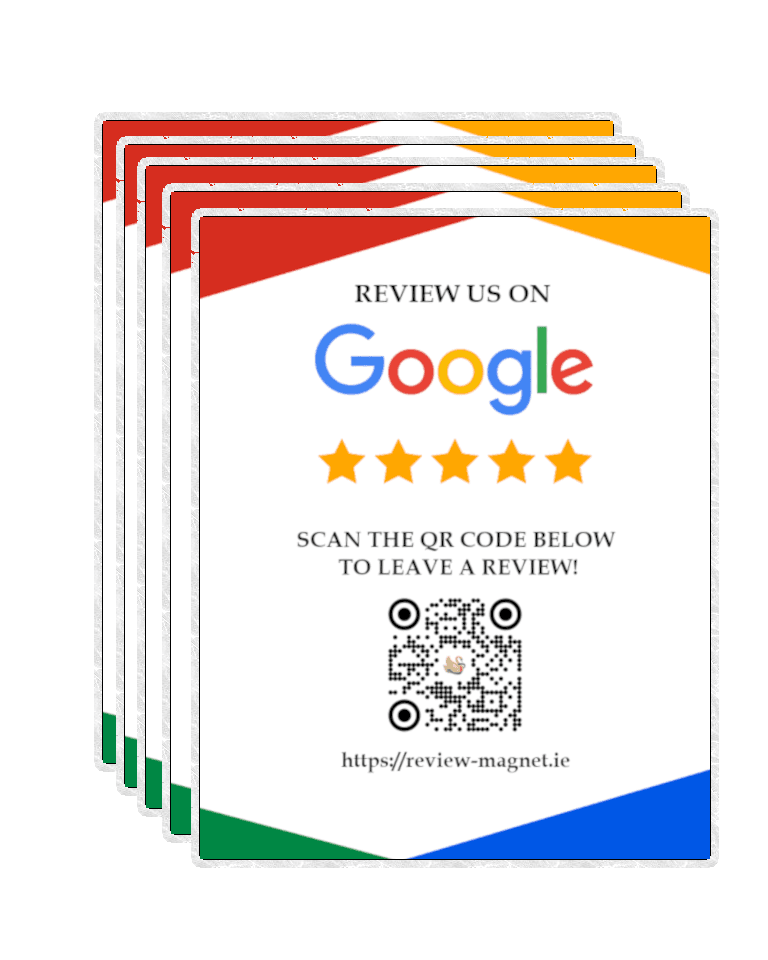 Laminated A4 Sign — Google Reviews (5 Sign)