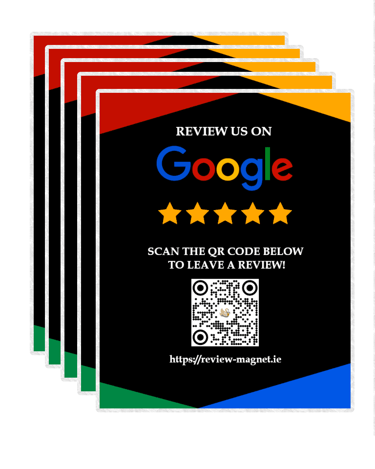 Laminated A4 Sign — Google Reviews (5 Sign)